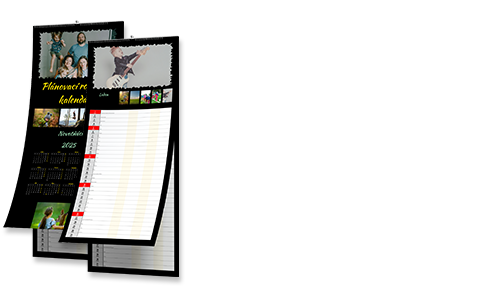Plánovací fotokalendář s vlastními fotkami - hezkefotodarky.cz - Černý